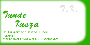 tunde kusza business card